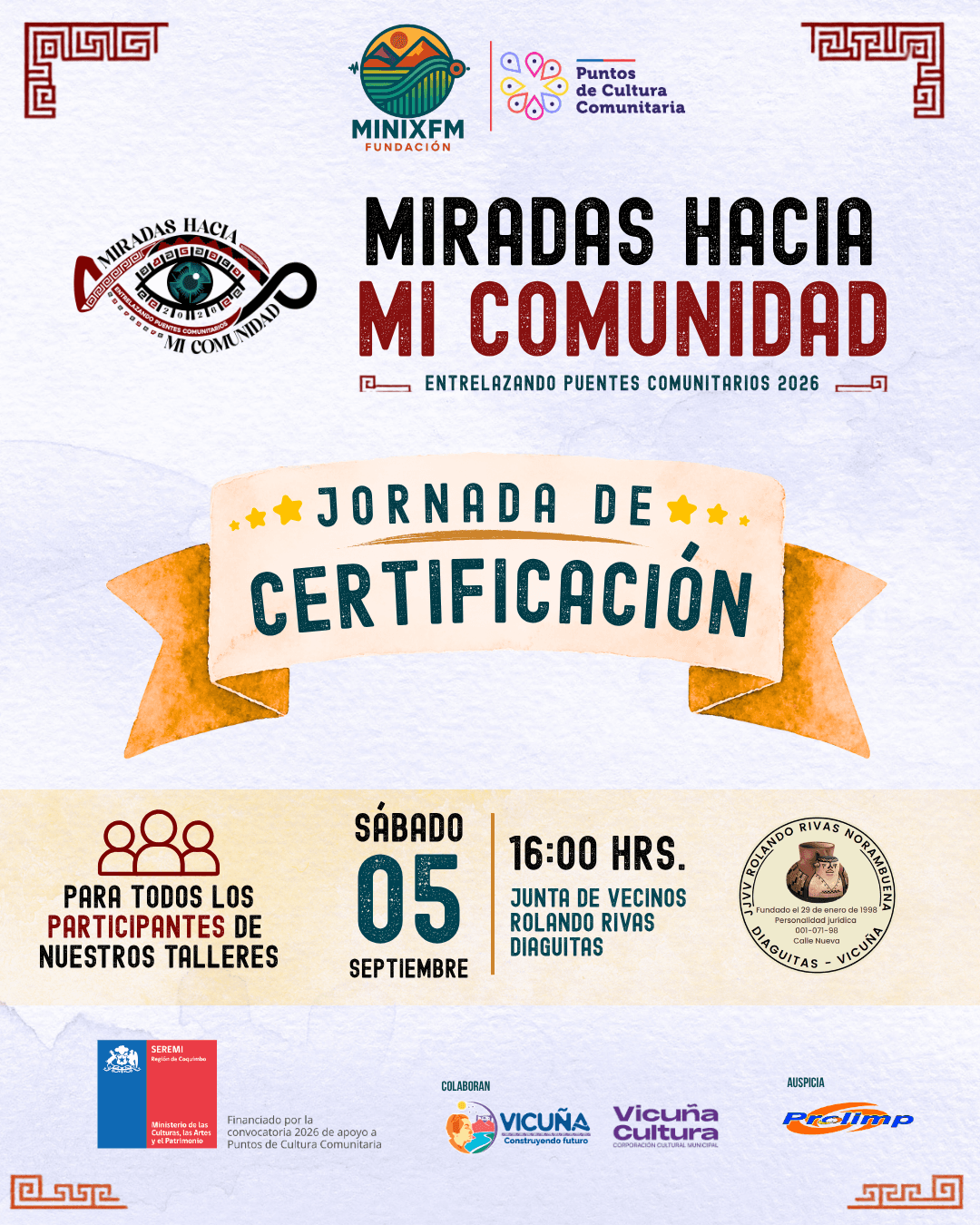 Imagen principal de MinixFM invita a la comunidad a la Certificación de sus Talleres Comunitarios 2026